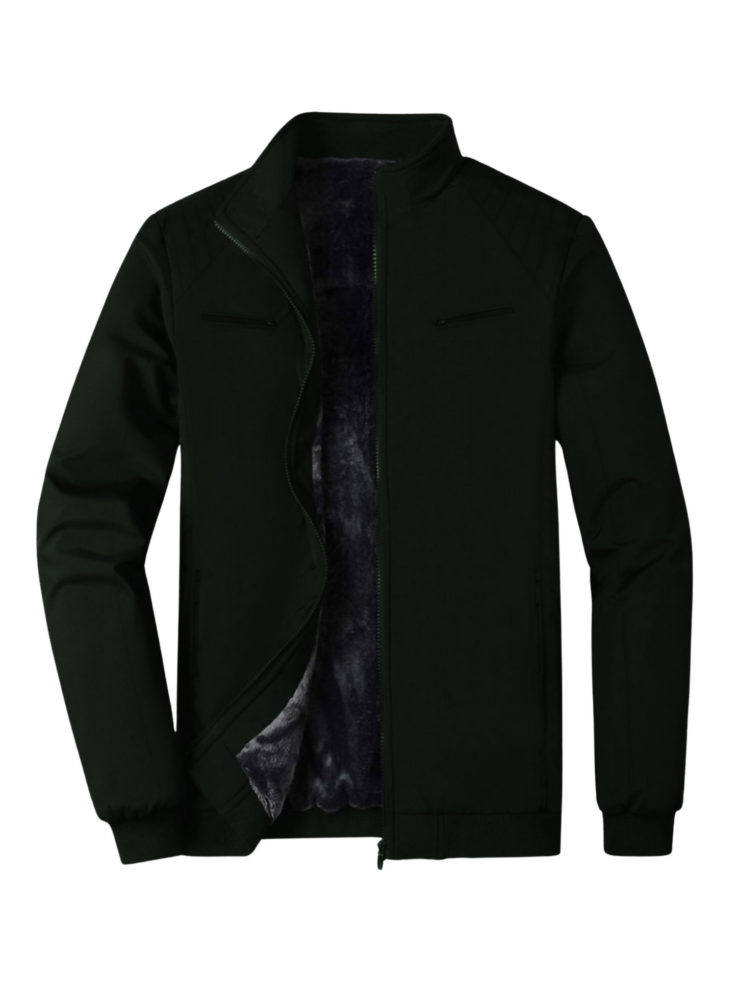 Funky's Elegant Front Zip Sherpa Winter Jacket-14813