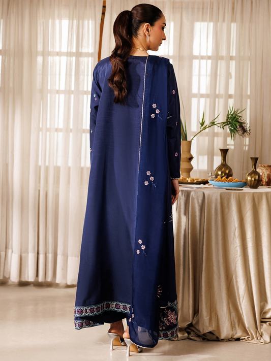 Panache Apparel Noore Eid Edit Raw Silk Embroidered Stitched Suit-Gulrukh