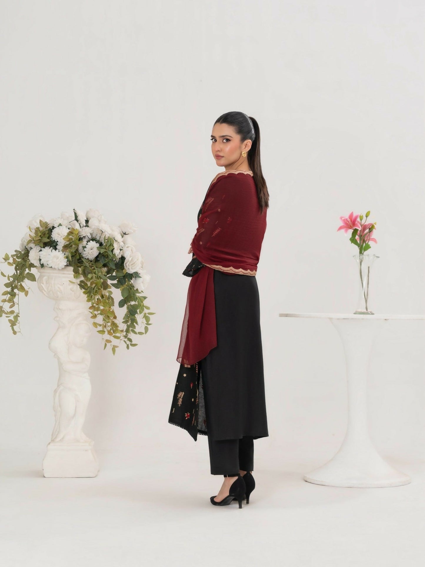 Stylish Collection Serene Summer Cotton Embroidered Stitched 3-Piece Suit–Dream