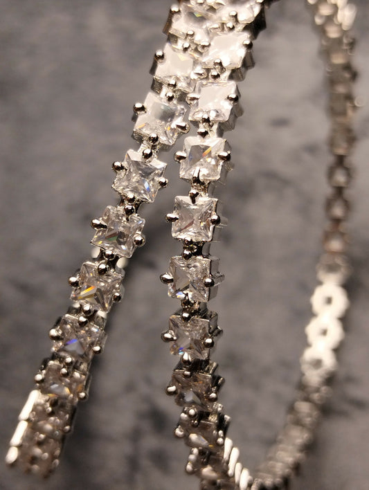 H&A Jewellery One Carat Silver Plated Bangles