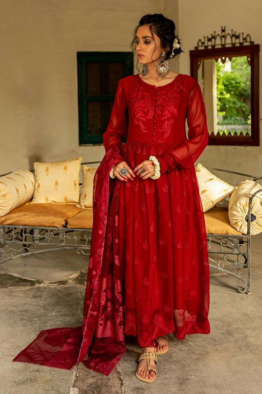 Mannat Clothing Chameli Baroshia Organza Dupatta-Beghum Kalidaar Dupatta