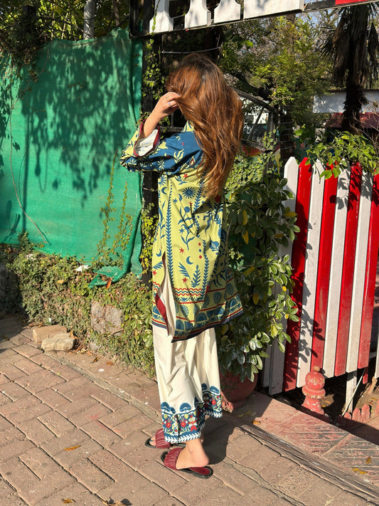 Sehrish Kanwal K-Ord Crepe Printed Co-Ord Set-Lea