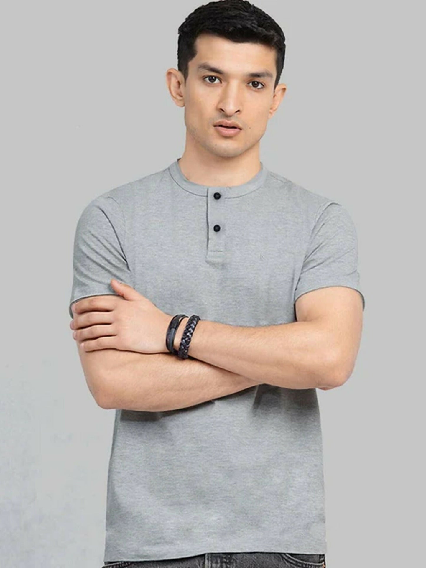 Henley Neck Nice Fit Soft Tee-14594
