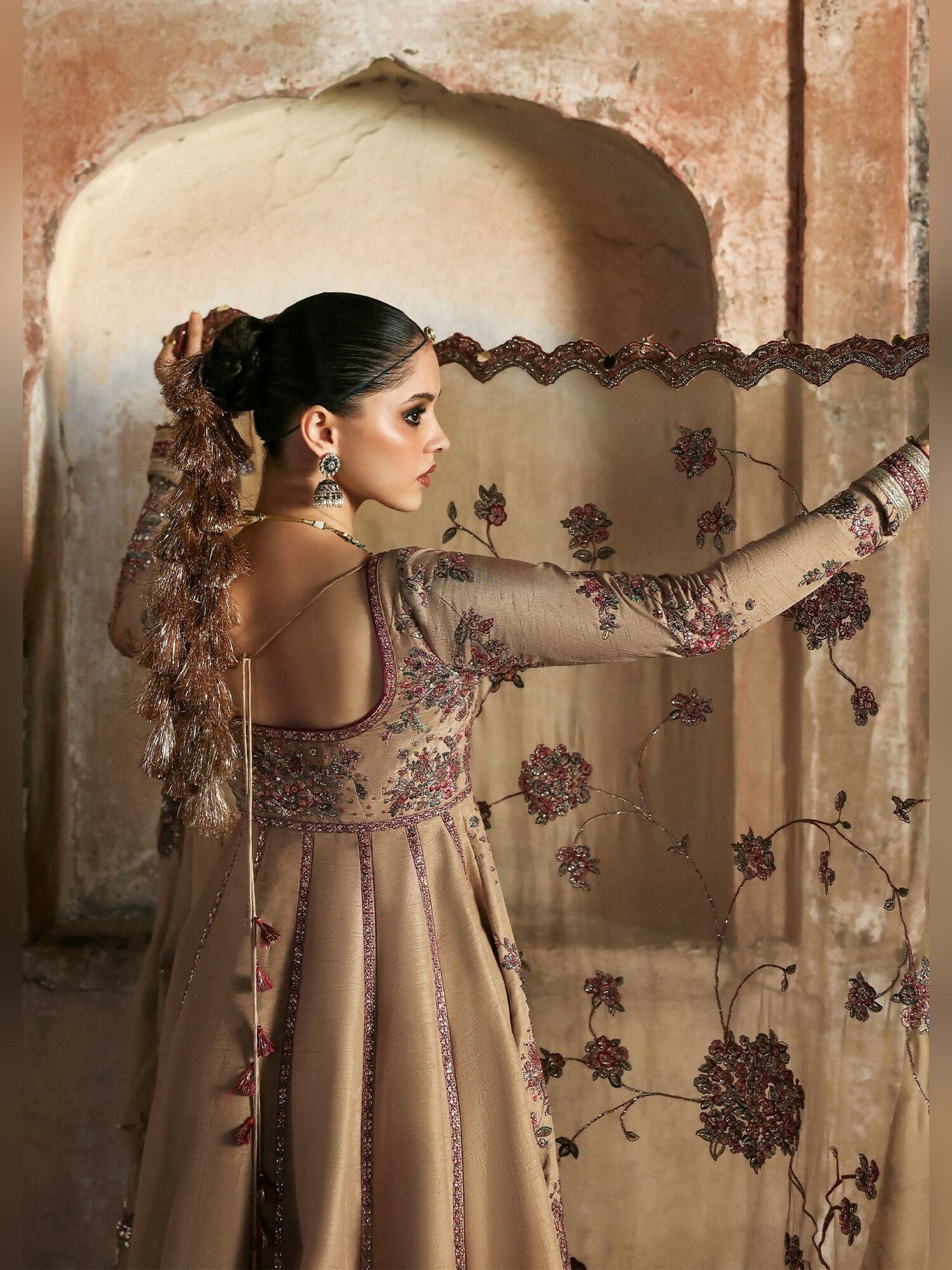 Hussain Rehar Massarat Festive Unstitched'25 Raw Silk 3-Piece Suit-Mahvash