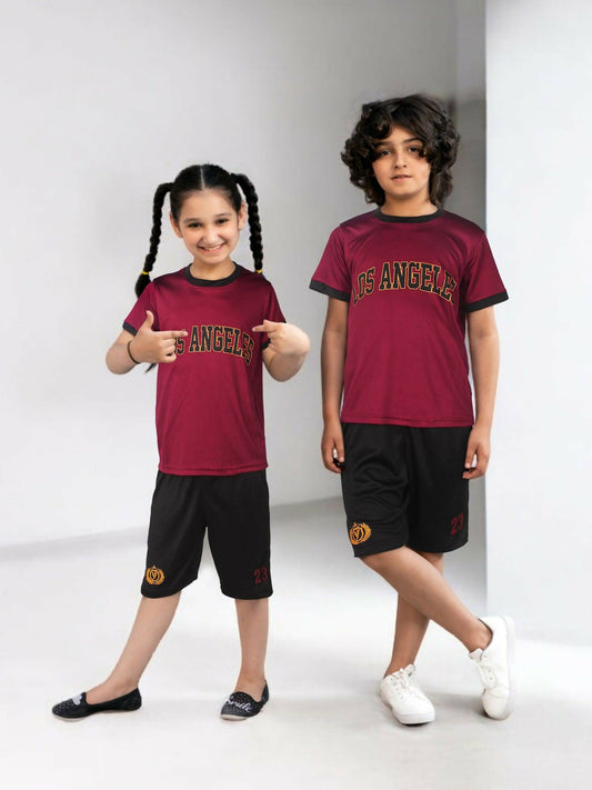 Velvour Boys & Girls Printed Track Suit-VST62-C