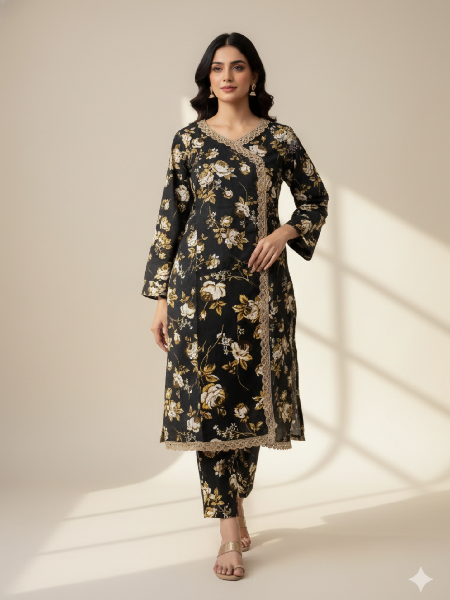 Bin Shaukat Khaddar Printed Stitched 2-Piece Suit