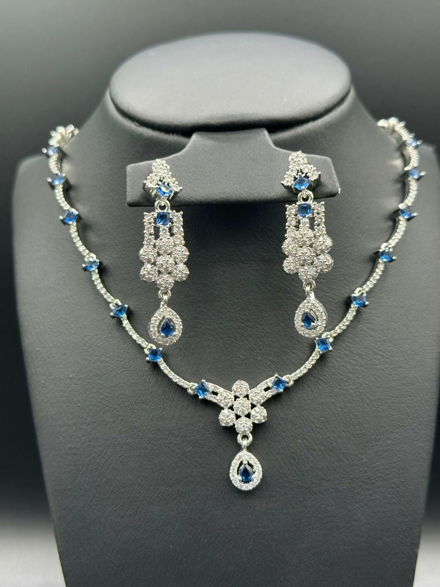 H&A Jewellery One Carat Silver Rhodium Plated Jewellery Set