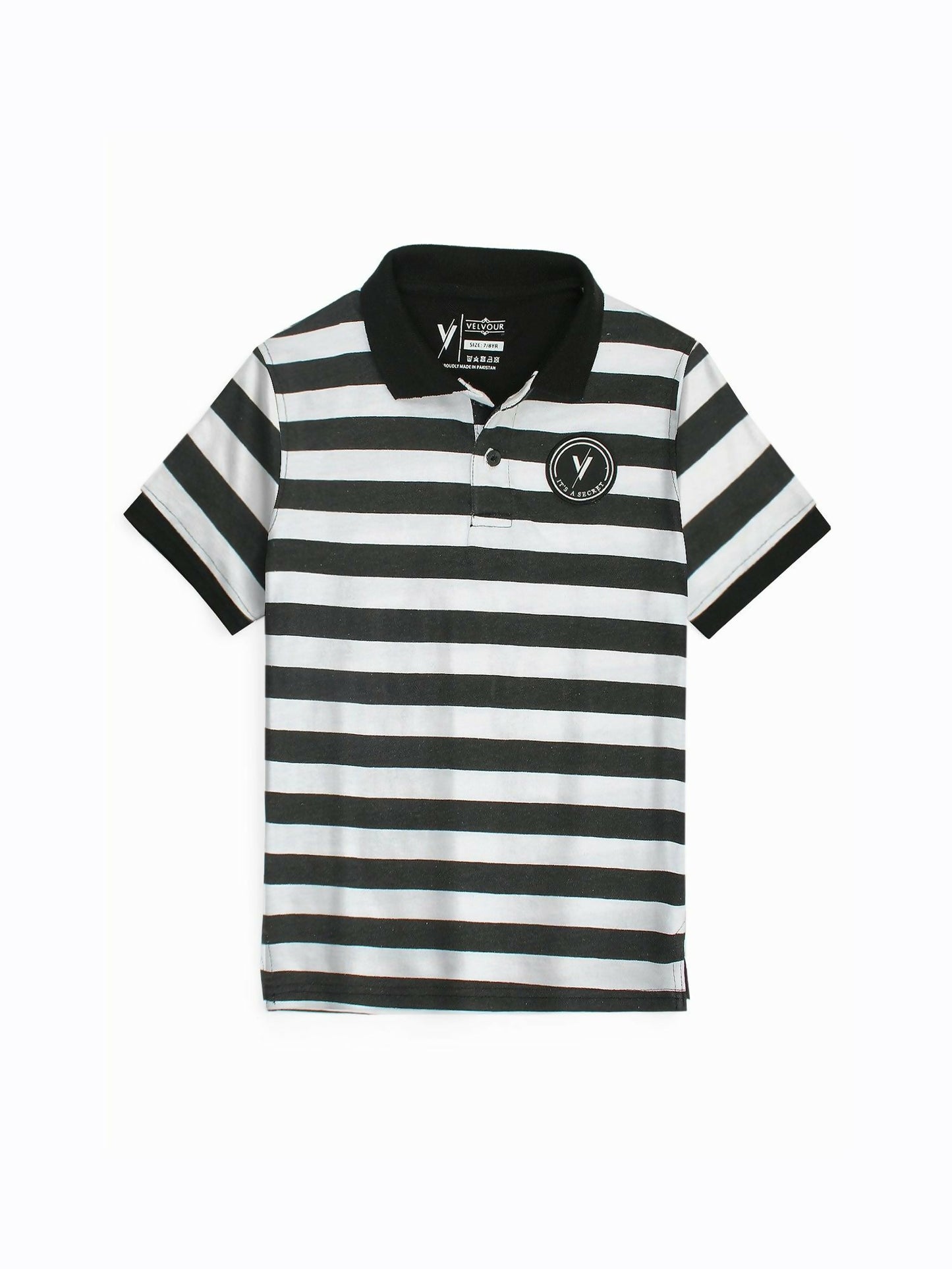 Classic boys’ plain polo shirt in soft piqué fabric with tipped collar and embroidered logo – designed for breathable comfort in summer