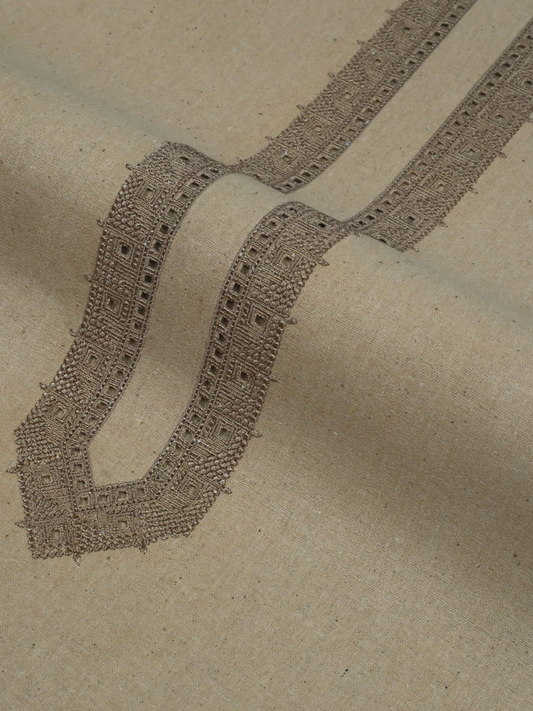 Fabrich Era Fall Winter ’25 Khaddar Embroidered Unstitched Shalwar Kameez-Fawn