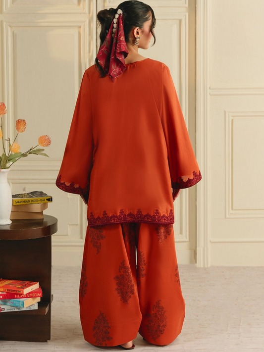 Mannat Clothing Boho Summer'26 Cotton Embroidered Stitched Suit-Amberveil