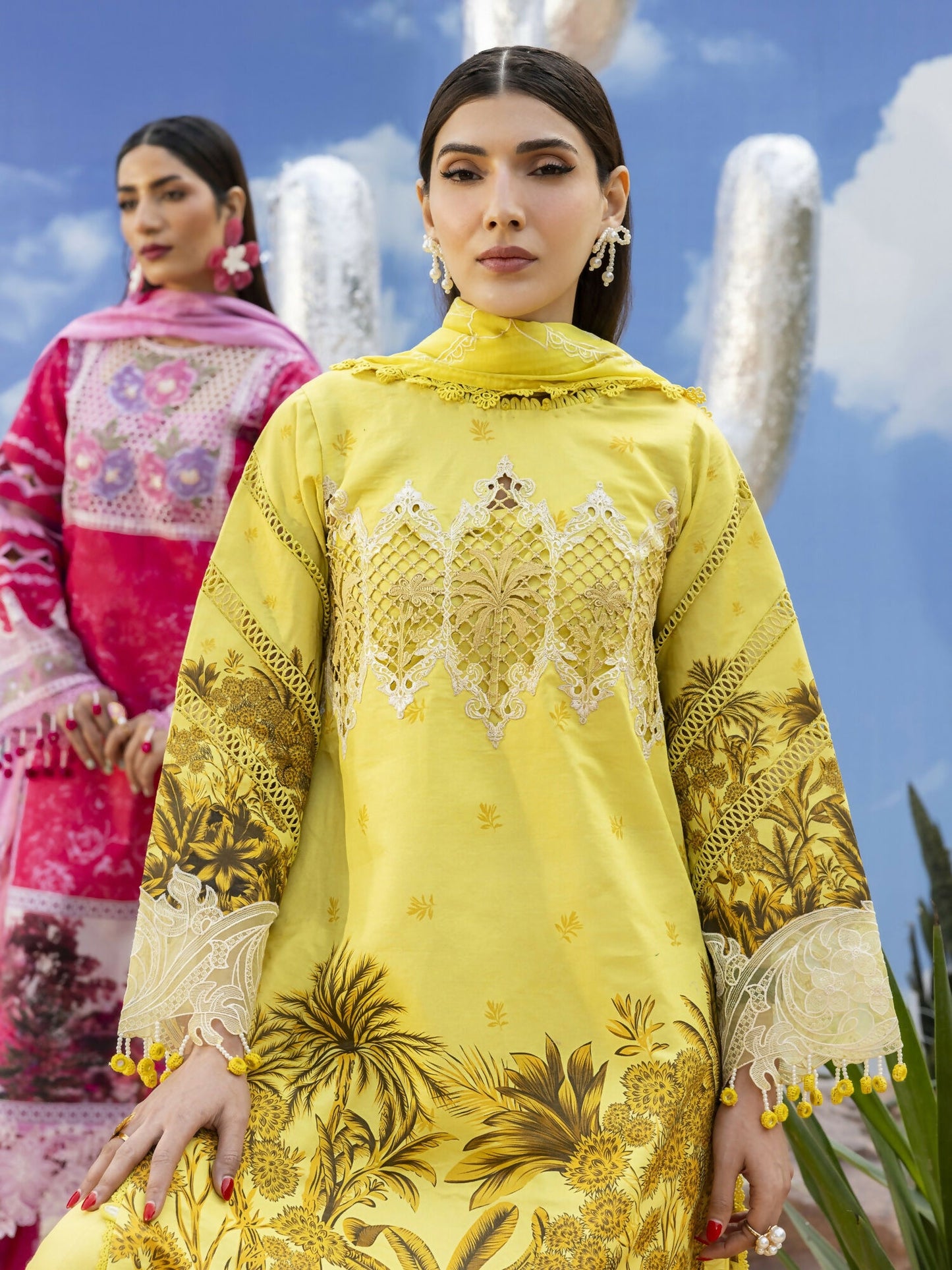 Parishay Ivy Bloom'26 Lawn Embroidered Unstitched 3-Piece Suit-IB-15