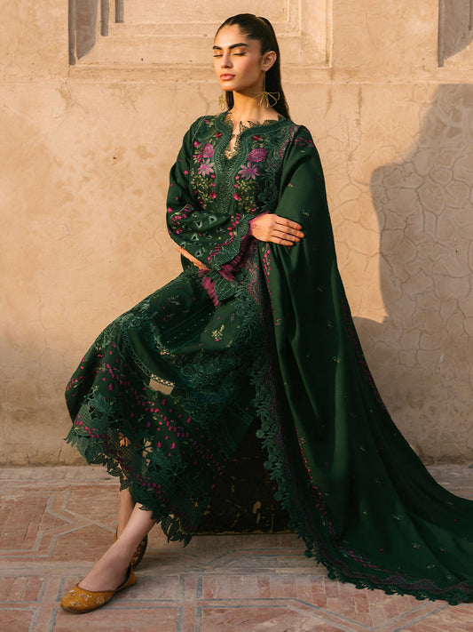 Binilyas Karandi Embroidered Unstitched 3-Piece Suit-152-B