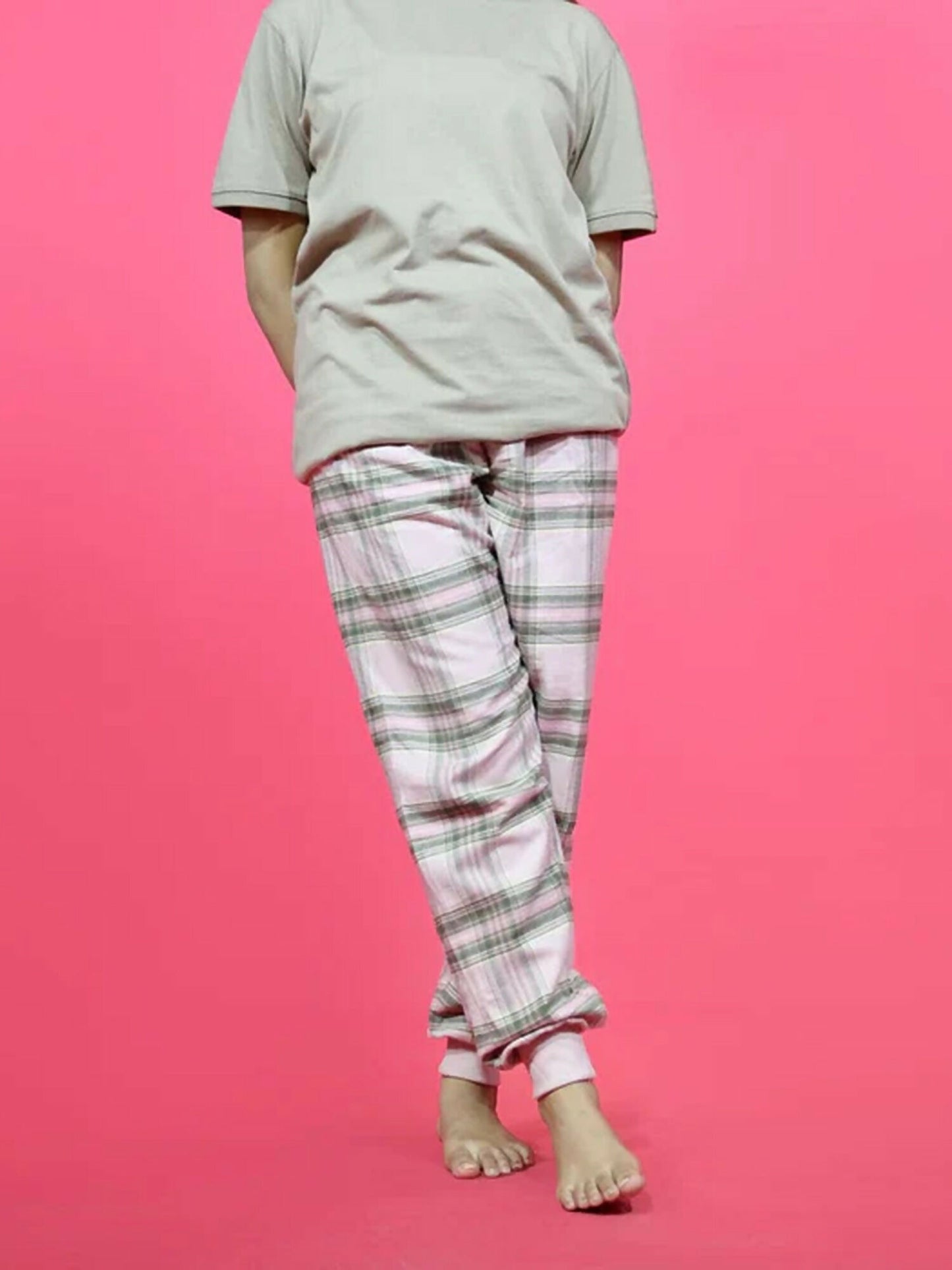 Funky's Printed Checked Loungewear Trouser-14626