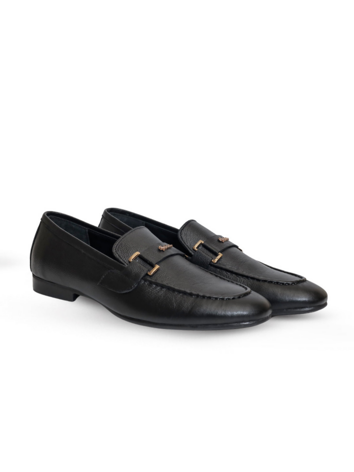 Black cow leather shoes with a smooth, polished finish and classic design, built for comfort and versatile style.