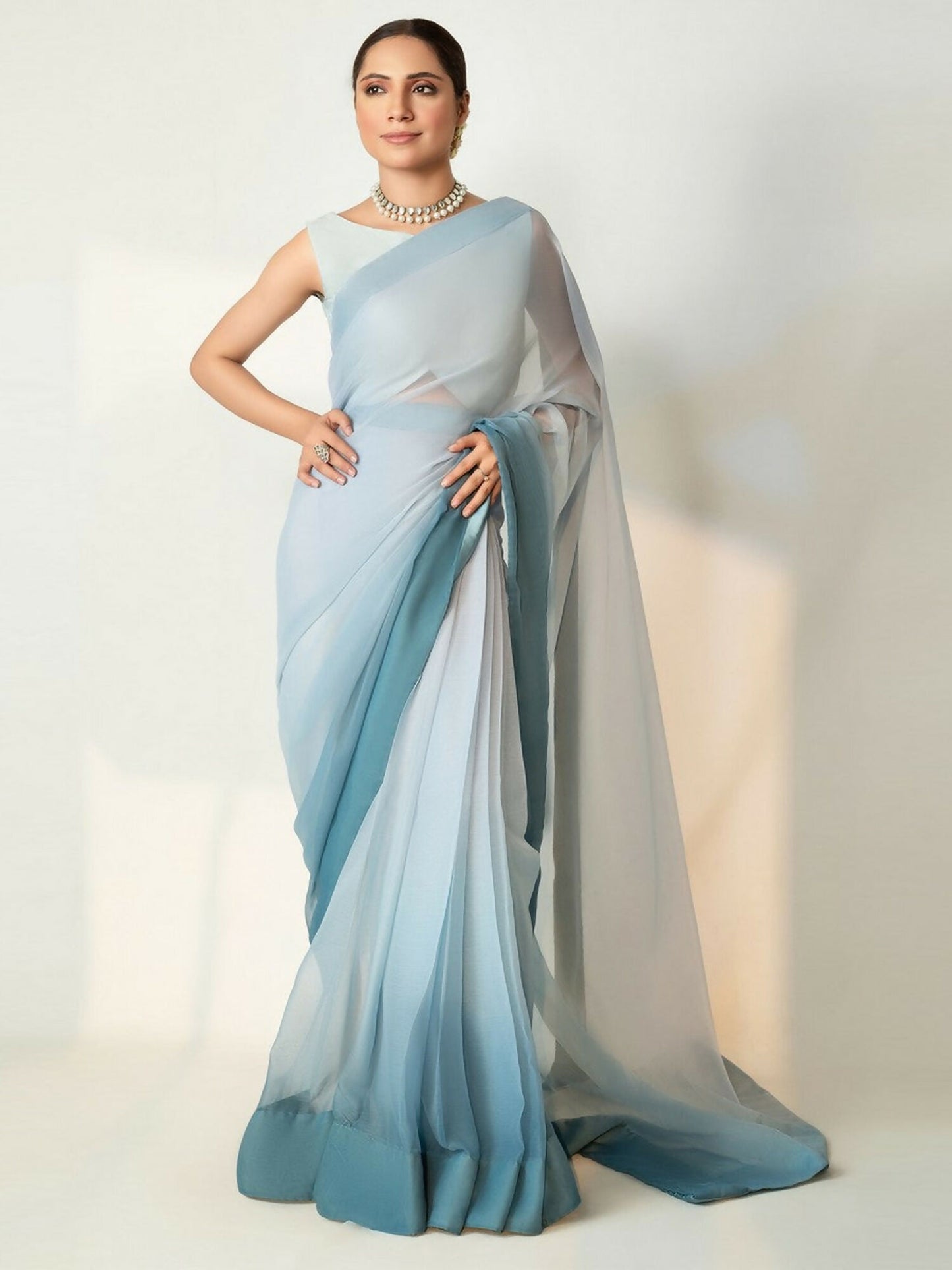 Imran Aftab Chiffon Printed Unstitched Saree-IASC 10