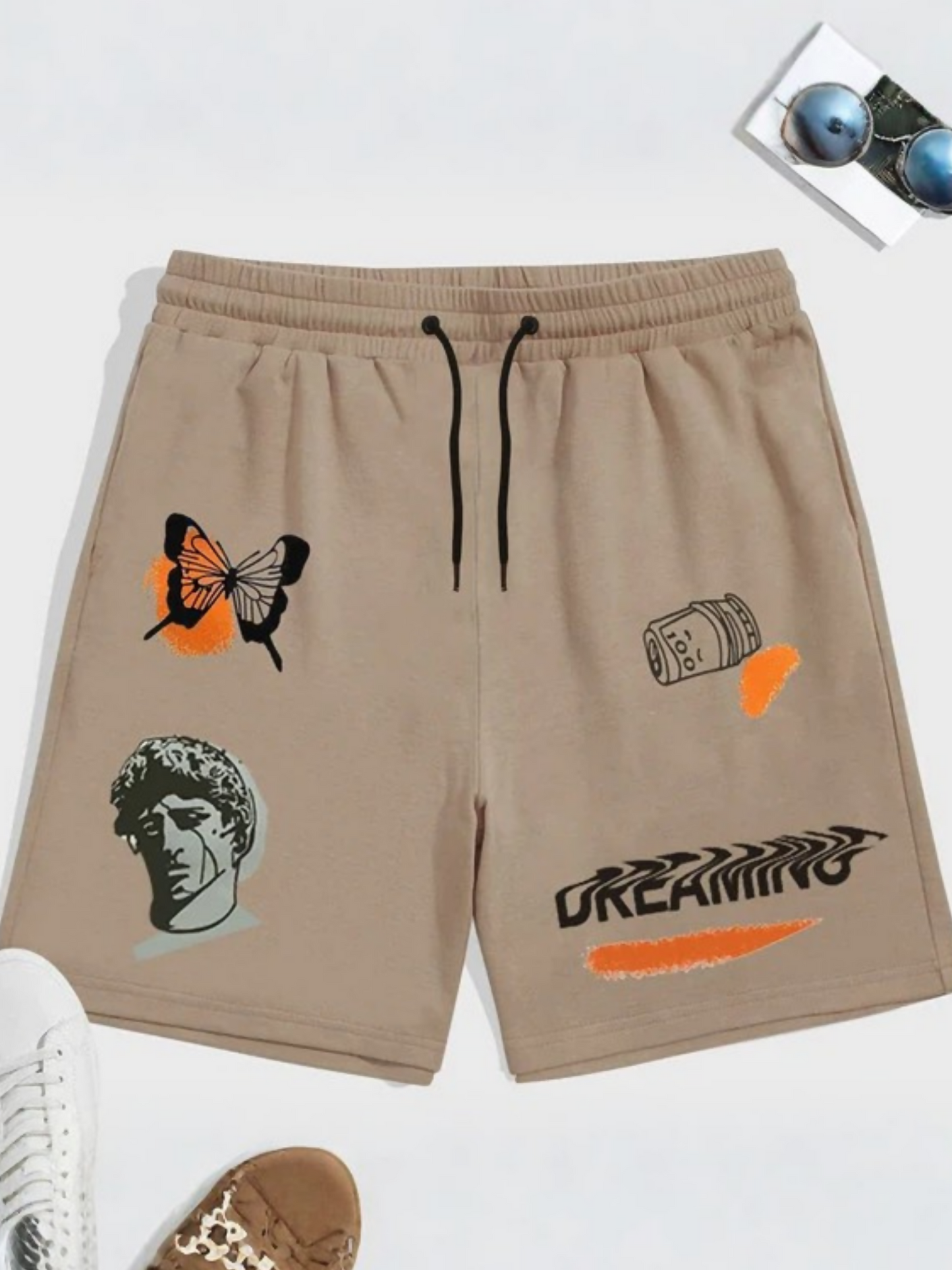 Jupiter Printed Figure Graphic Terry shorts-13341