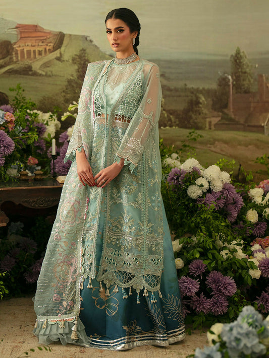 Parishay Ranibagh Luxury Formals Organza Embroidered Unstitched 3-Piece Suit-Aarzoo