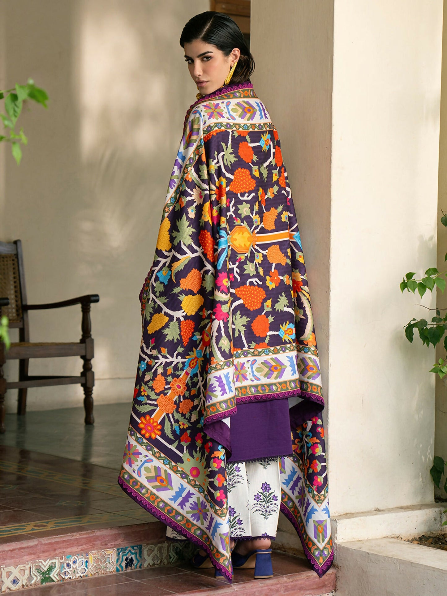 Binilyas Gulrukh Khaddar Embroidered Unstitched 3-Piece Suit-66-A