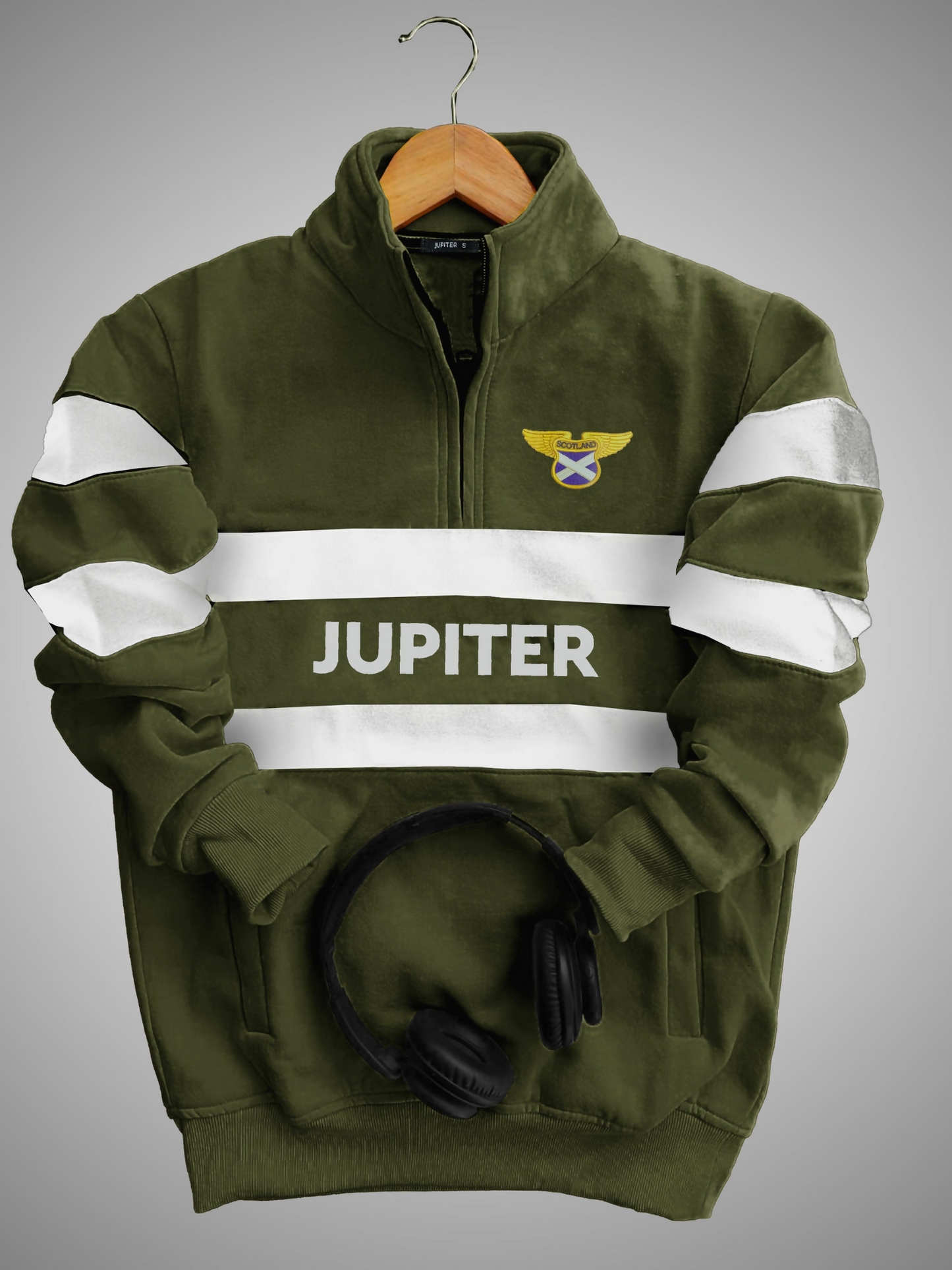 Jupiter Aviator Synthetic Poly Fleece Sweat Shirt Top-14143