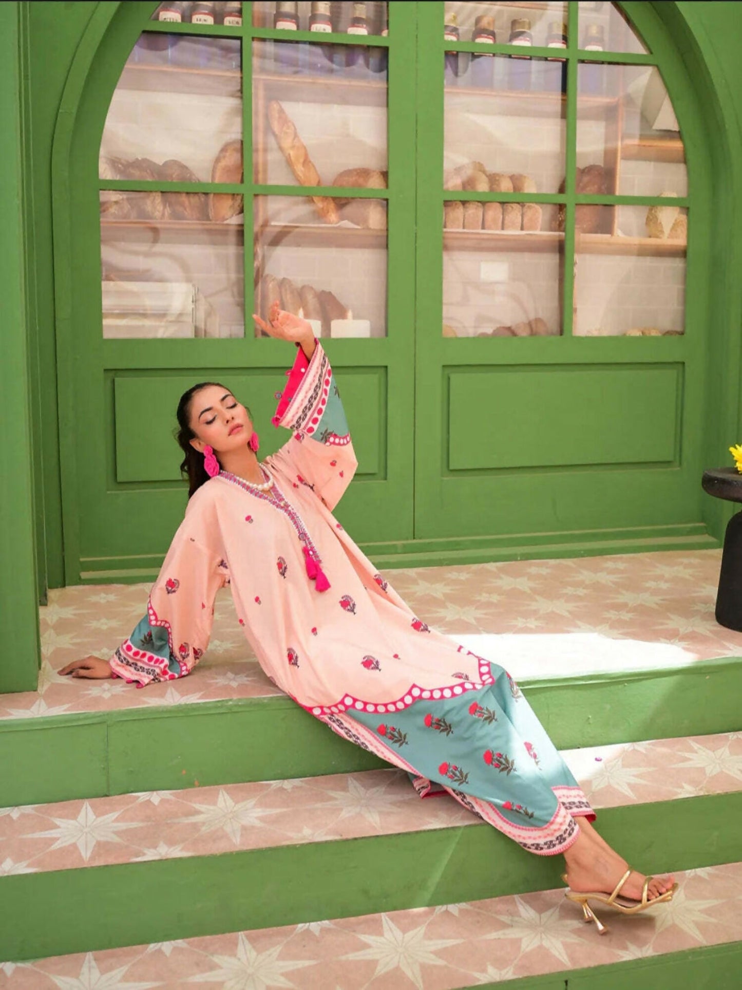 MH Cloth House Poly Lawn Printed Co-Ord Set-Dil Afroz