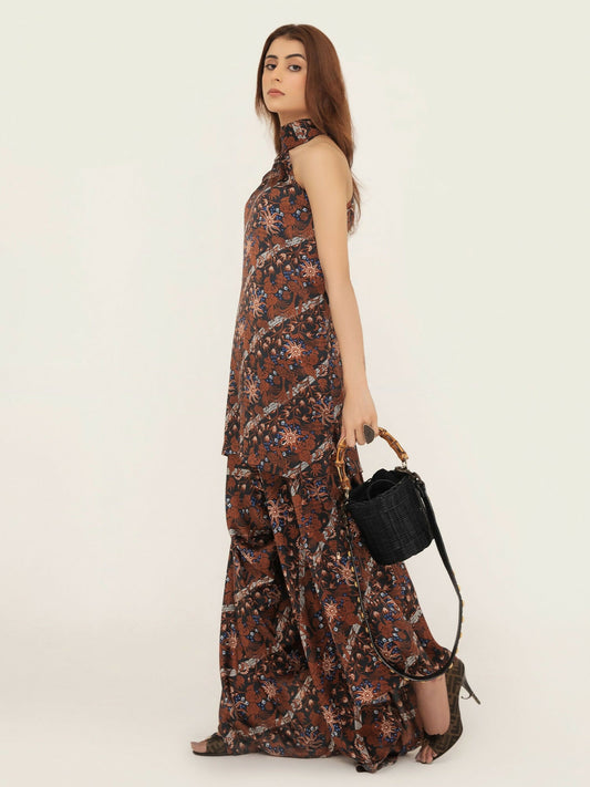 Shiza Hassan SH West Blended Silk Printed Co-Ord Set-Hazel