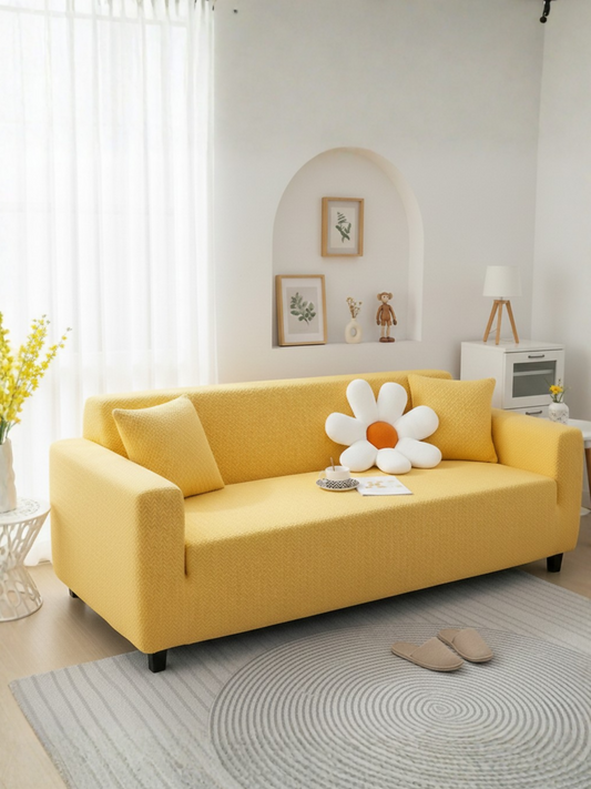 Elegant Bedding Stripe Jacquard Fitted Sofa Cover