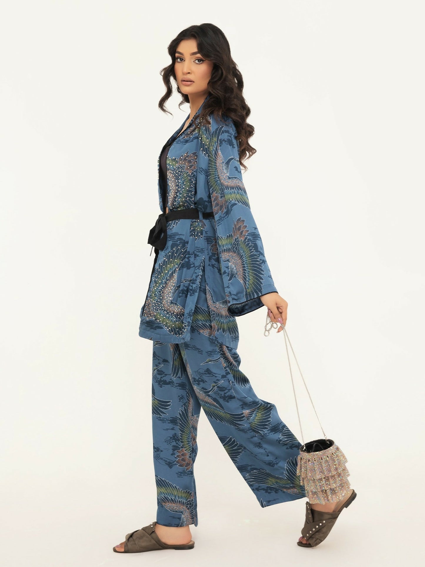 Shiza Hassan SH West Blended Silk Embellished Co-Ord Set-Elise