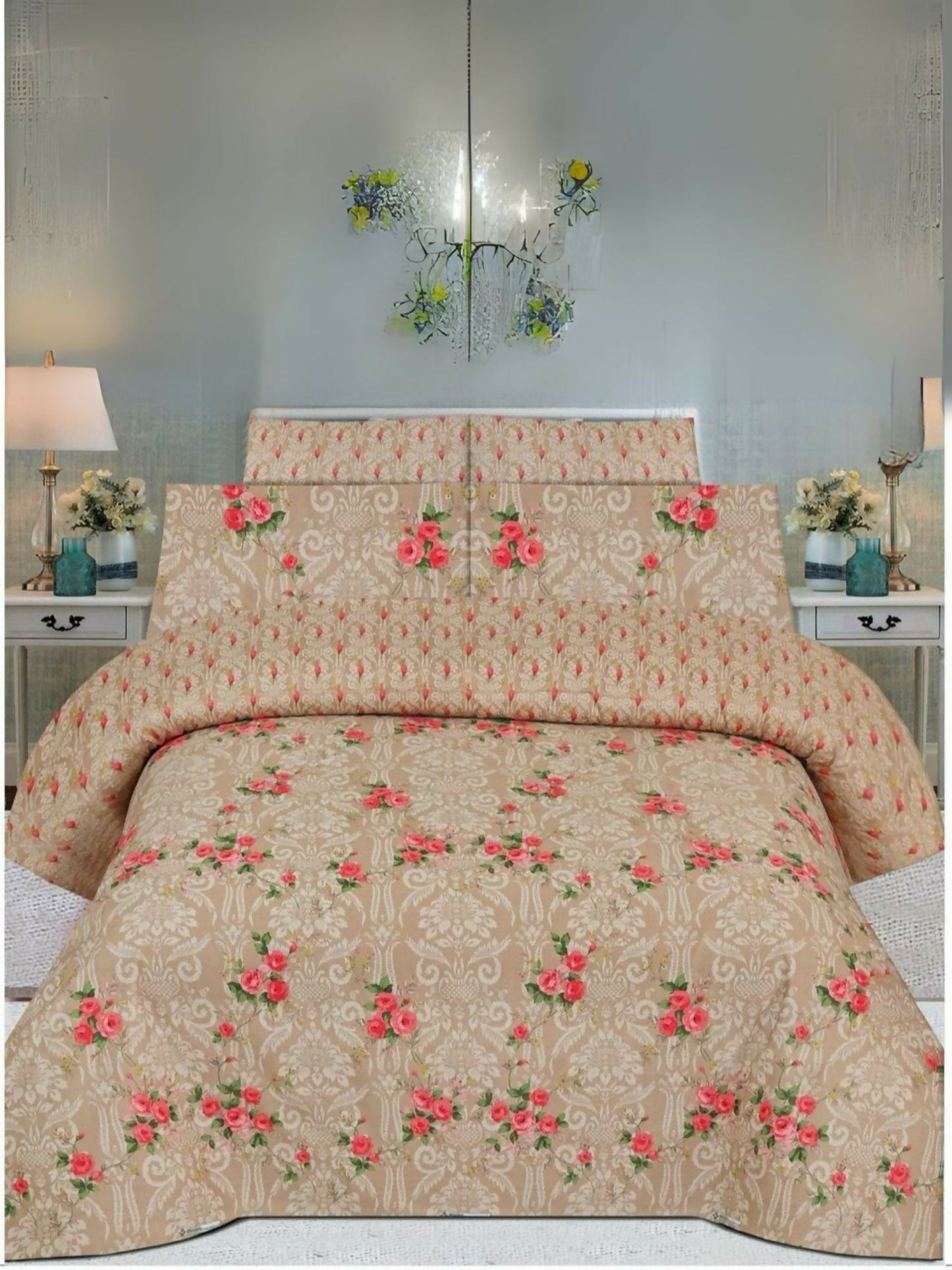 Salonika Cotton Printed 6-Piece Comforter Set-458