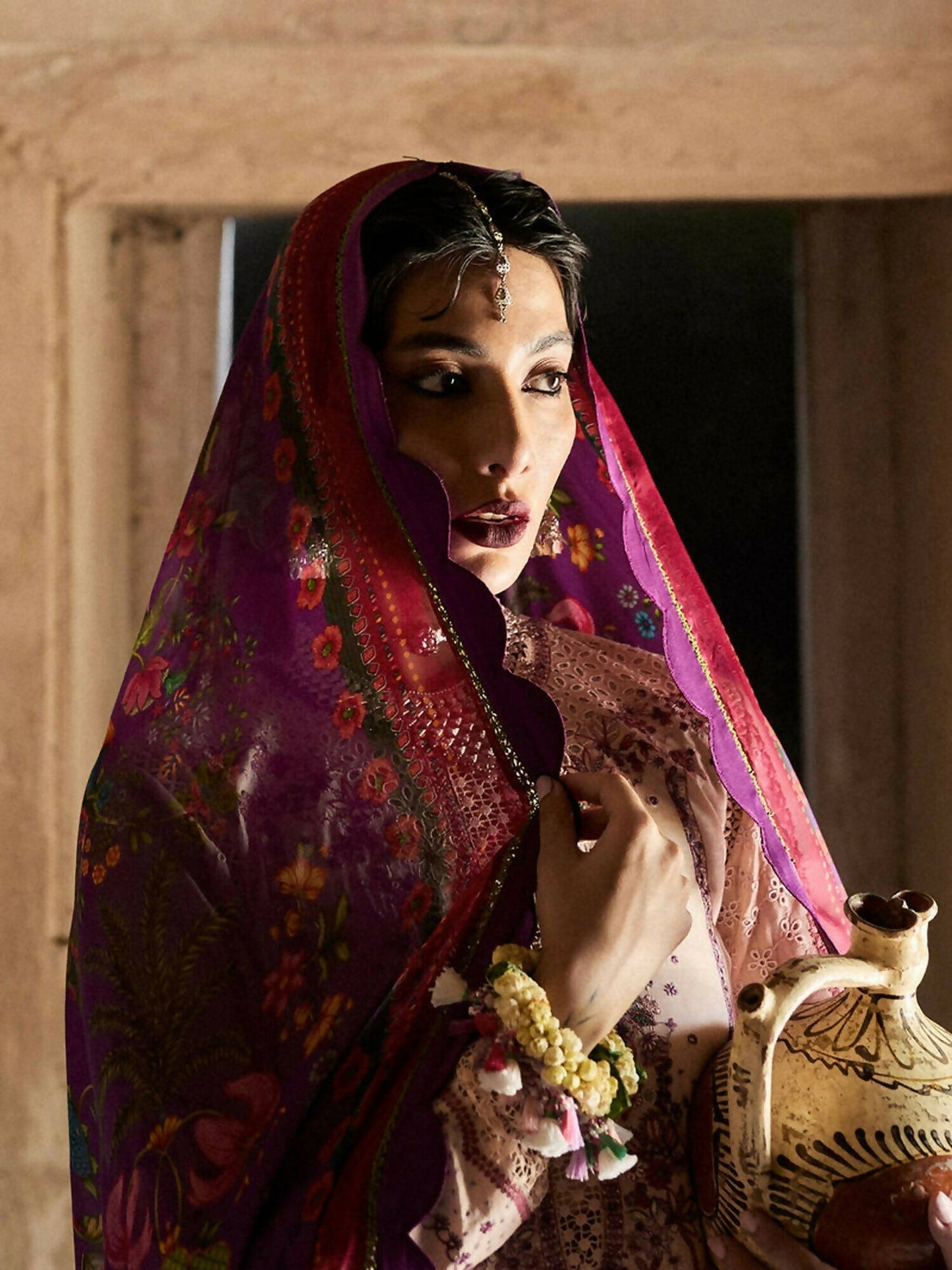 Hussain Rehar Nirmal SS'25 Lawn Embroidered Unstitched 3-Piece Suit-Lehr