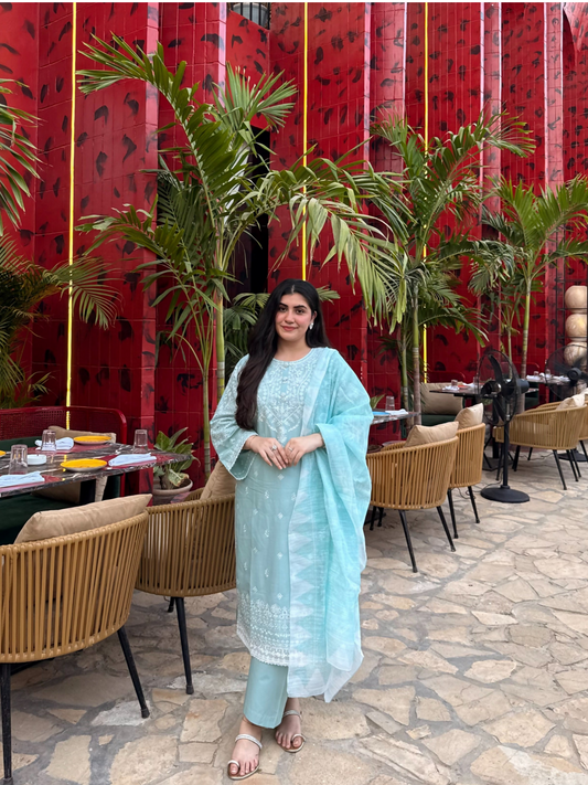 Siraphina Winter Cotton Embroidered Stitched 3-Piece Suit-SP-1030