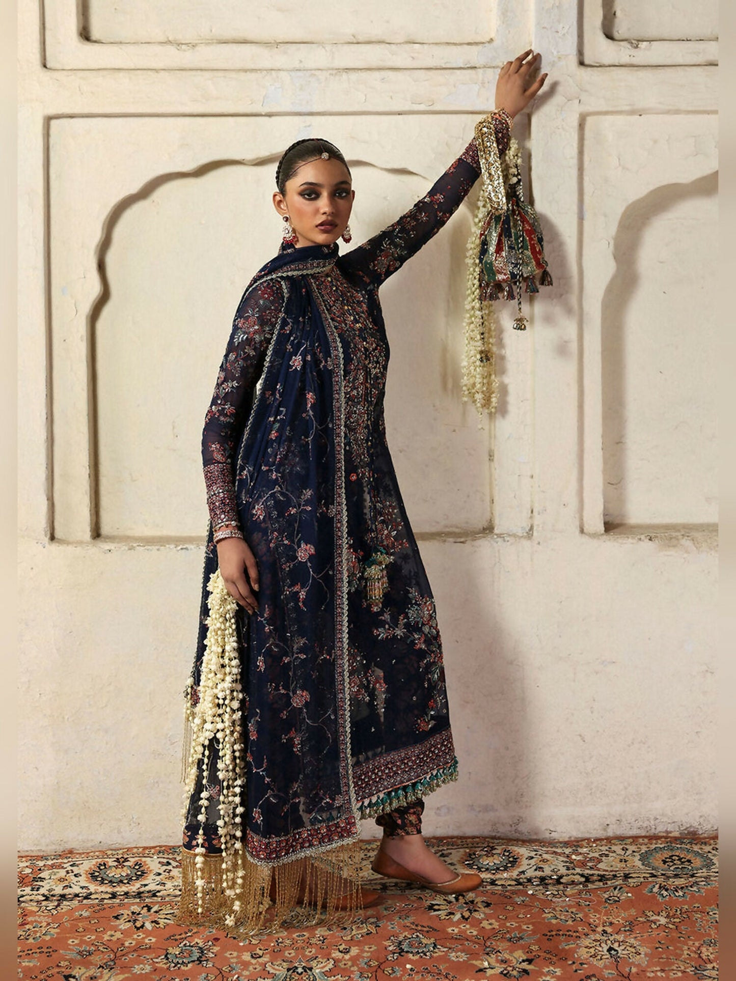 Hussain Rehar Massarat Festive Unstitched'25 Raw Silk 3-Piece Suit-Rabab