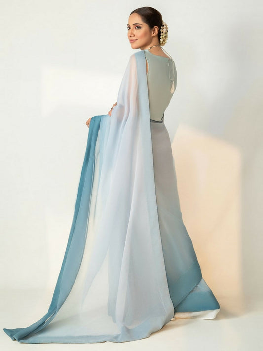 Imran Aftab Chiffon Printed Unstitched Saree-IASC 10