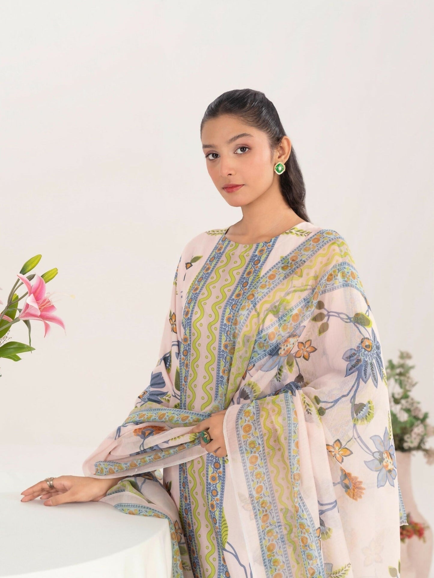 Stylish Collection Serene Summer Poly Lawn Printed Stitched 3-Piece Suit-Rukhsar.