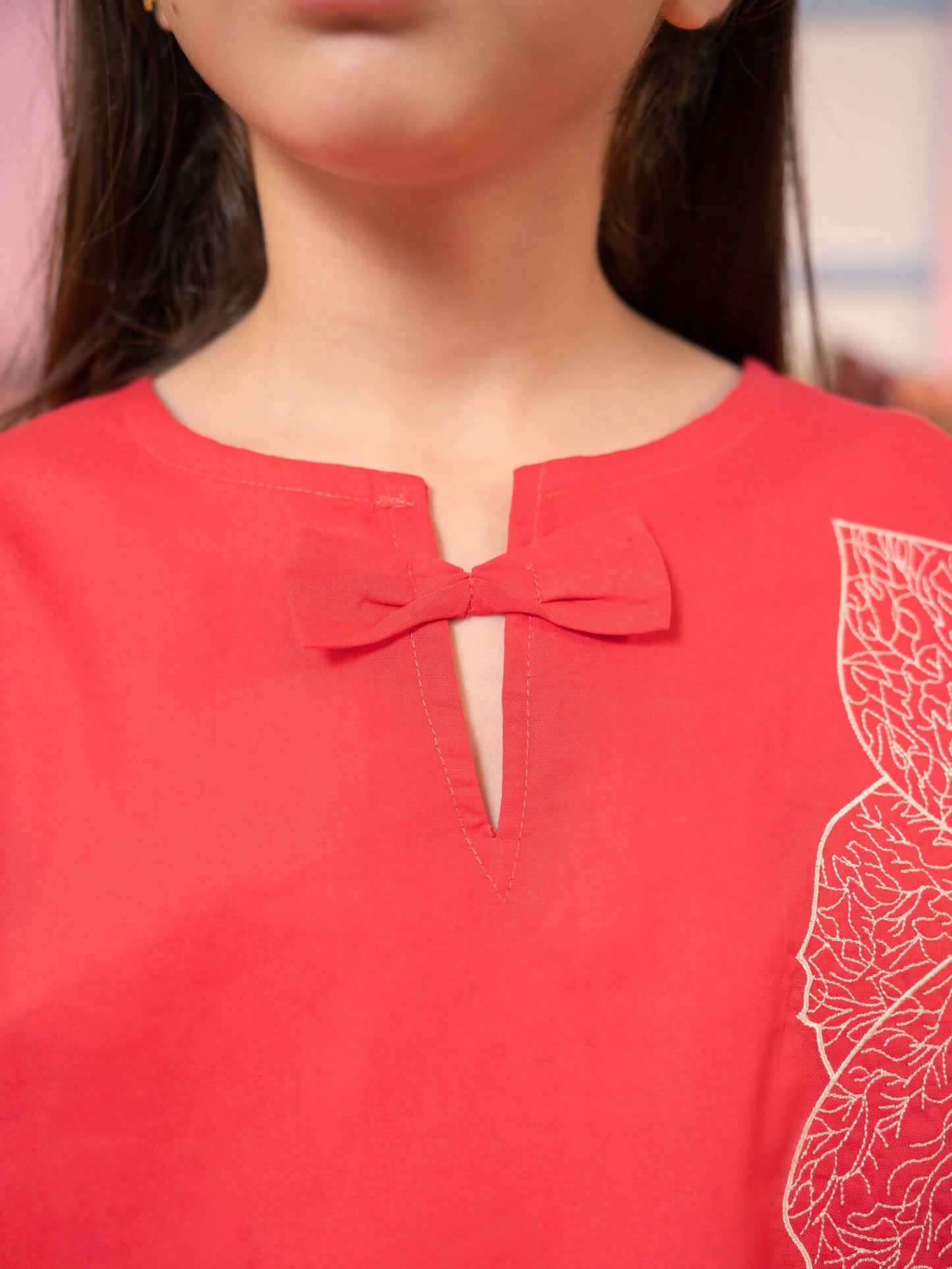 Velvour Girls Cotton Embroidered Stitched Kurti-VG98-A
