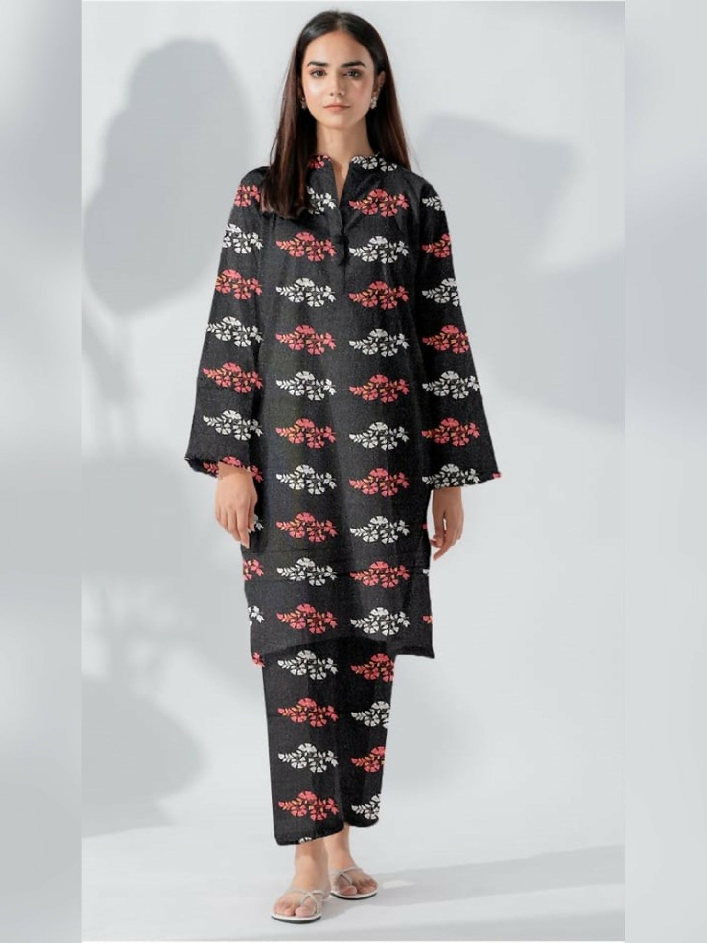 Bin Shaukat Karandi Printed Unstitched 2-Piece Suit