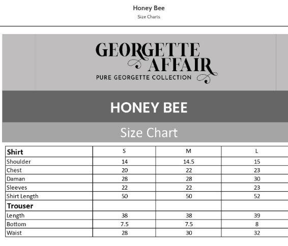 Hemstitch Georgette Stitched 2-Piece Suit-Honey Bee