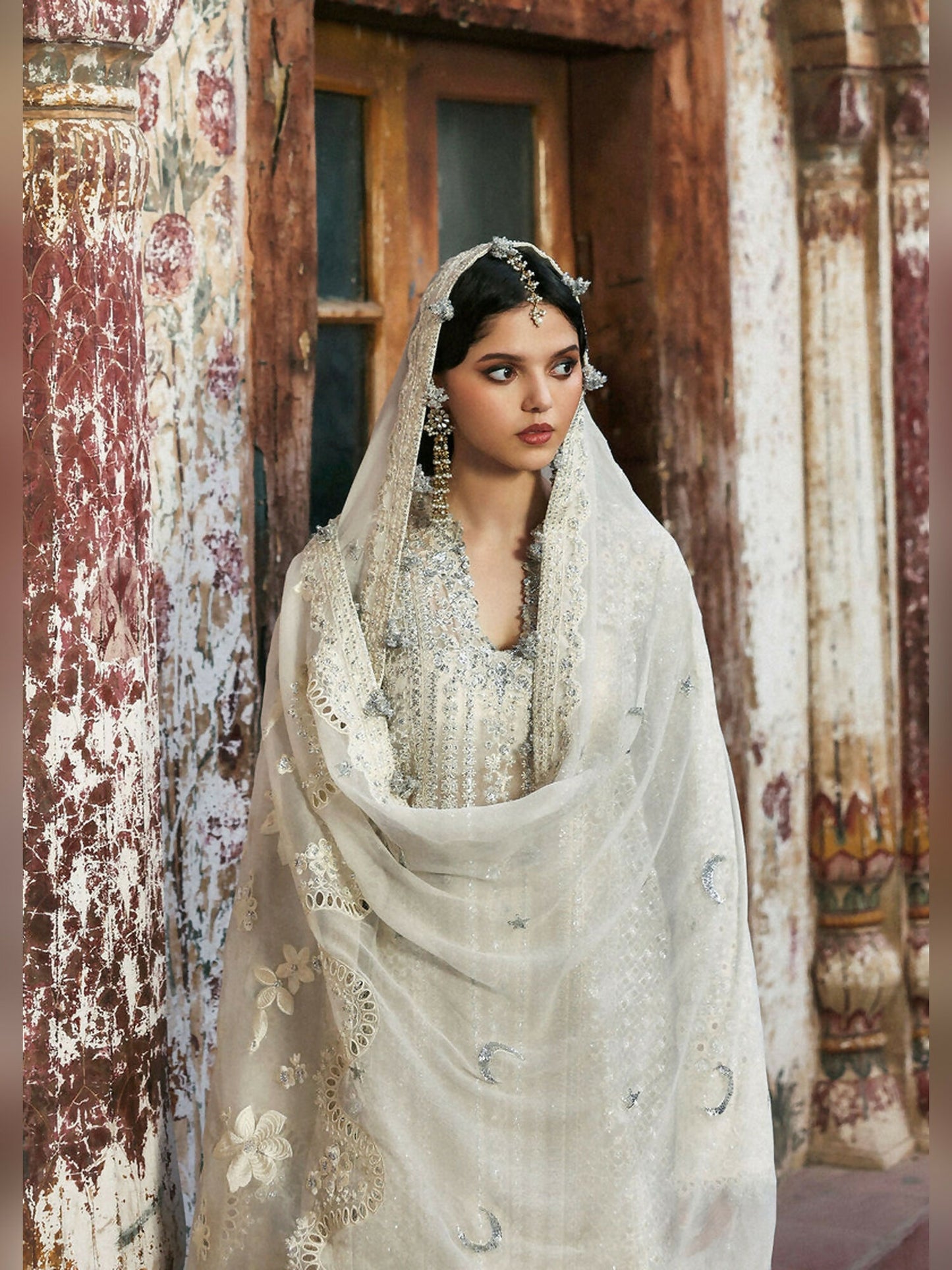 Hussain Rehar Massarat Festive Unstitched'25 Organza 3-Piece Suit-Sitara
