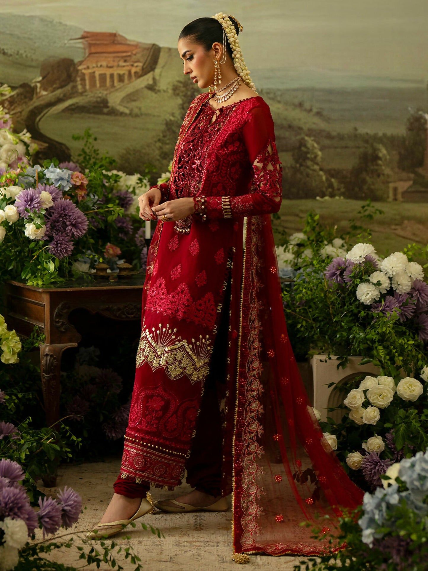 Parishay Ranibagh Luxury Formals Organza Embroidered Unstitched 3-Piece Suit-Mahroosh