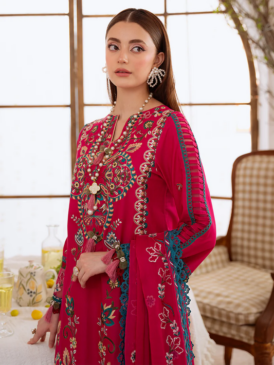Mahnur Shanaya Lawn Embroidered Unstitched 3-Piece Suit-SN-07
