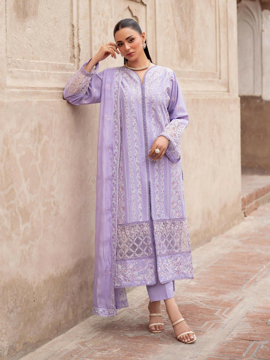 Panache Apparel Rang-e-Bahar Lawn Embroidered Stitched Suit-Zauar