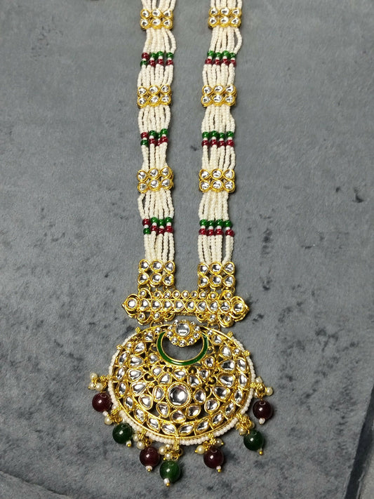 H&A Jewlery Crystal Kundan Indian Mala Set
