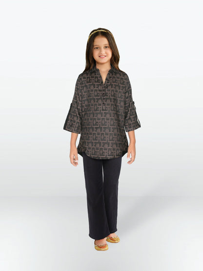 Velvour Girls Cotton Printed Stitched Tunic-VG124-B