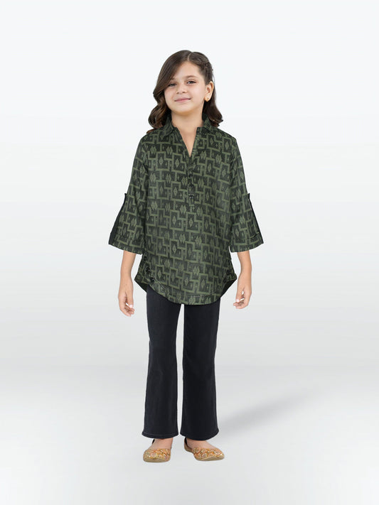 Velvour Girls Cotton Printed Stitched Tunic-VG124-A