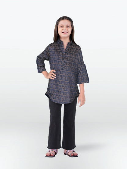 Velvour Girls Cotton Printed Stitched Tunic-VG124-C
