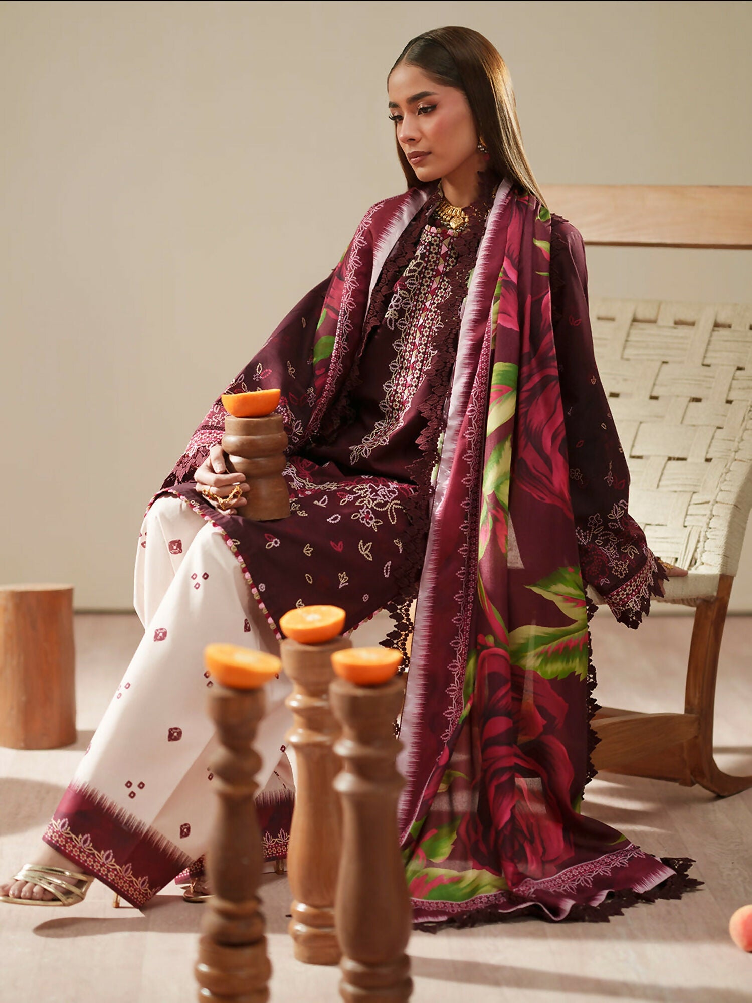 Binilyas Jojo Summer'26 Lawn Embroidered Unstitched 3-Piece Suit-81B