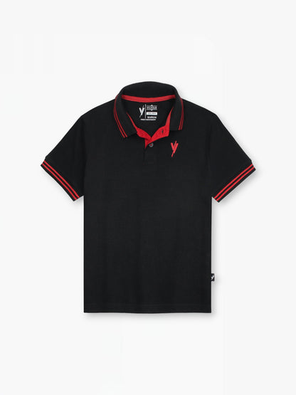 Velvour Boys Pique Tipping Collar Polo Shirt-VP11-A