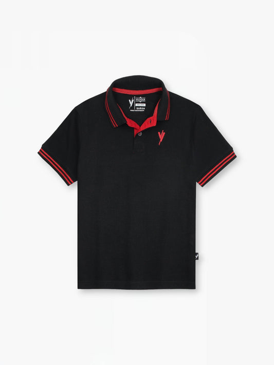 Velvour Boys Pique Tipping Collar Polo Shirt-VP11-A