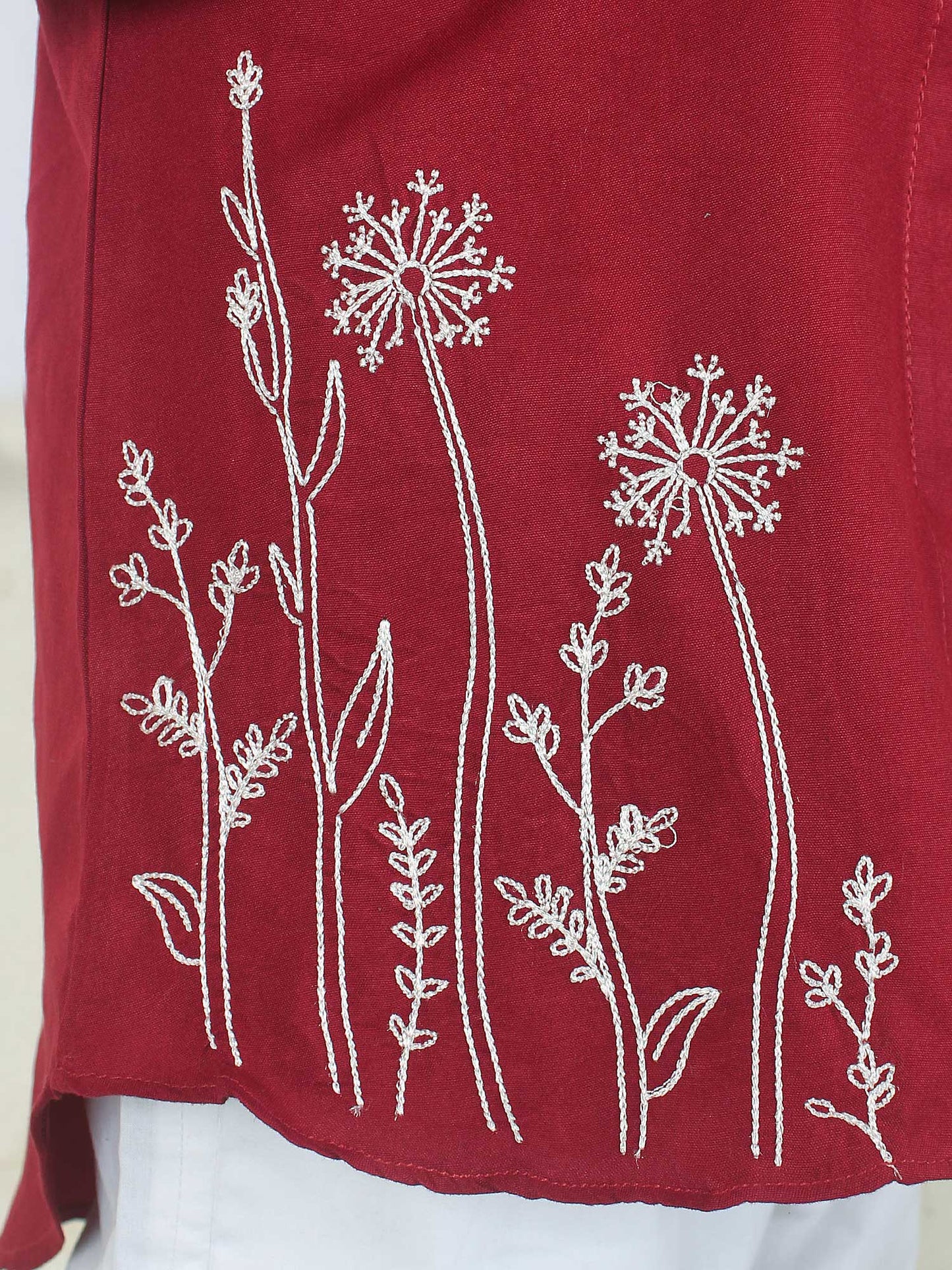 Velvour Girls Cotton Embroidered Stitched Tunic-VG121-C
