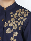 Velvour Girls Cotton Embroidered Stitched Tunic-VG120-B