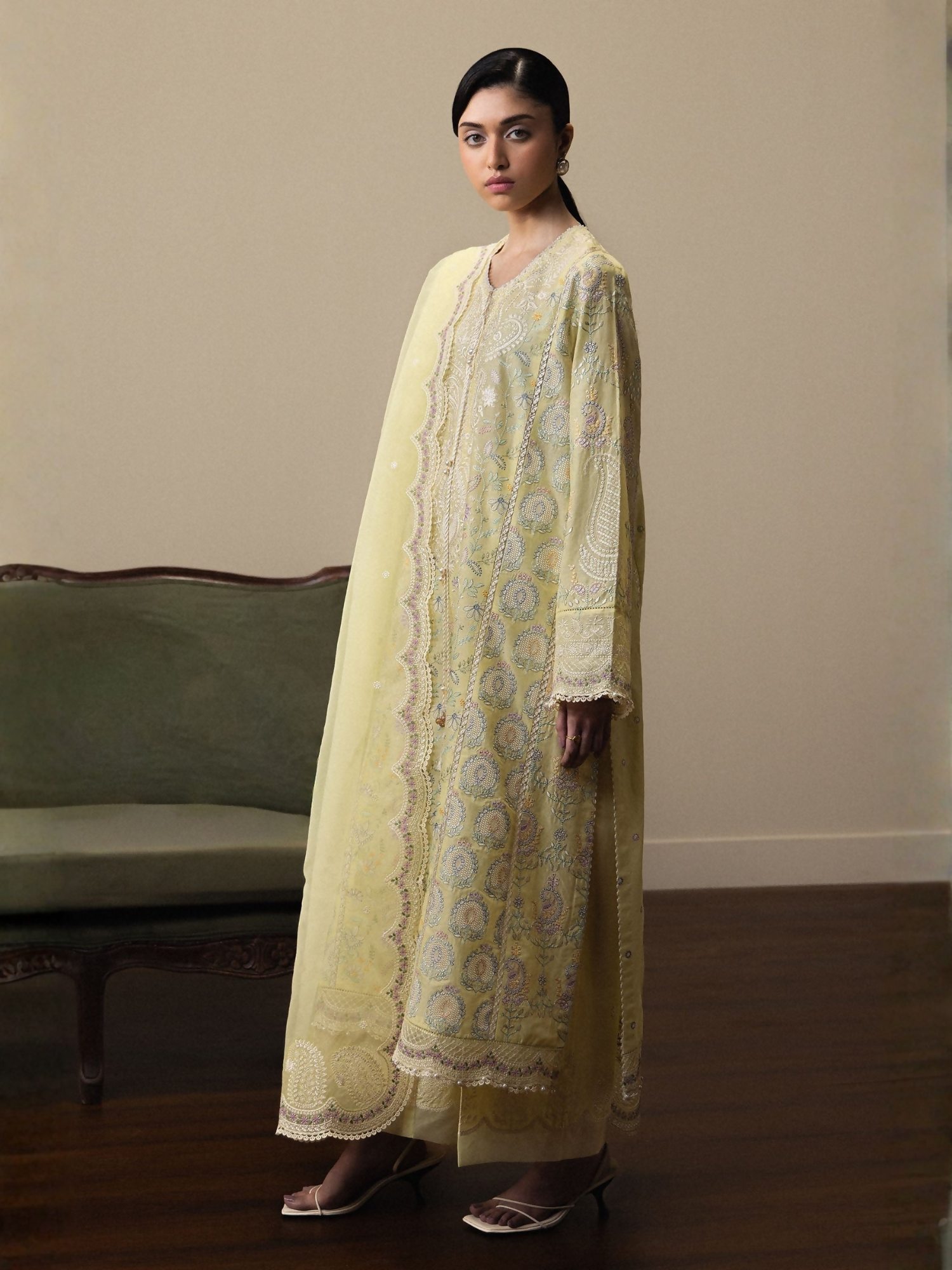 Zara ShahJahan Satori'26 Lawn Embroidered Unstitched 3-Piece Suit-Hinata-D3